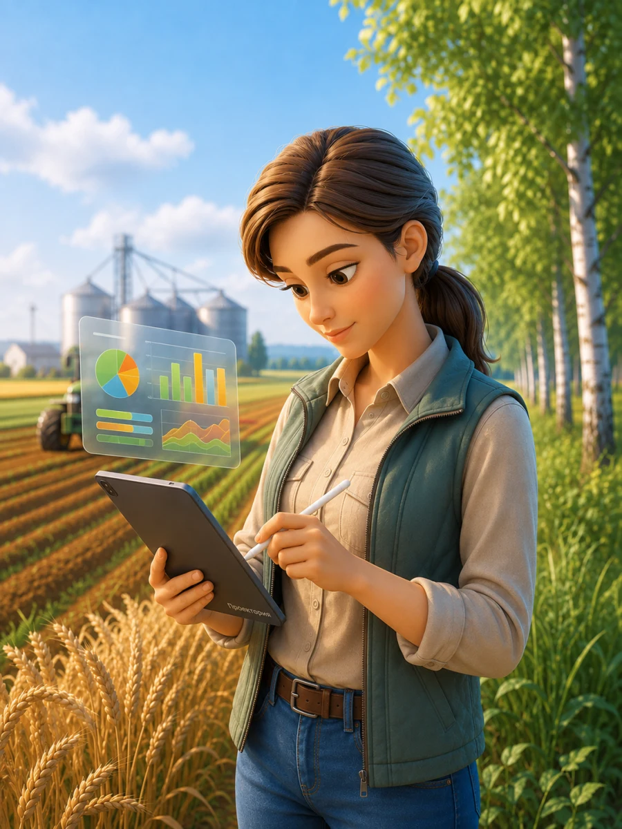 Иллюстрация профессии «Агроном-экономист»
