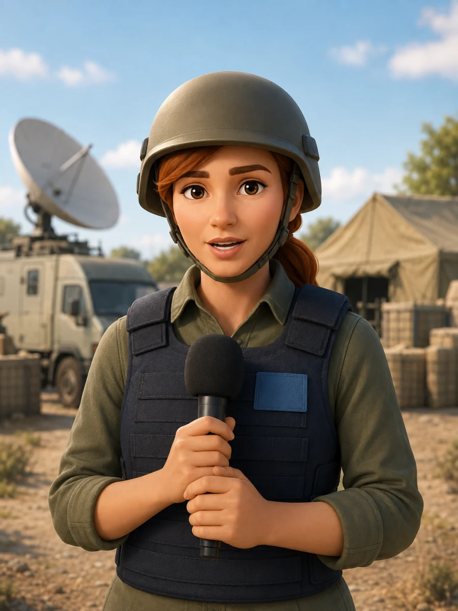 Иллюстрация профессии «Военный корреспондент»