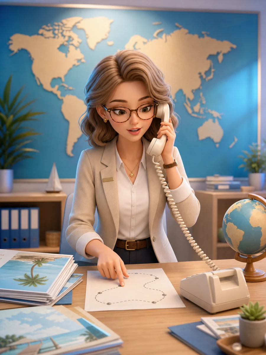 Иллюстрация профессии «Туроператор»