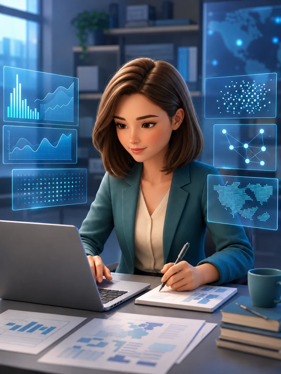 Иллюстрация профессии «Data-журналист»