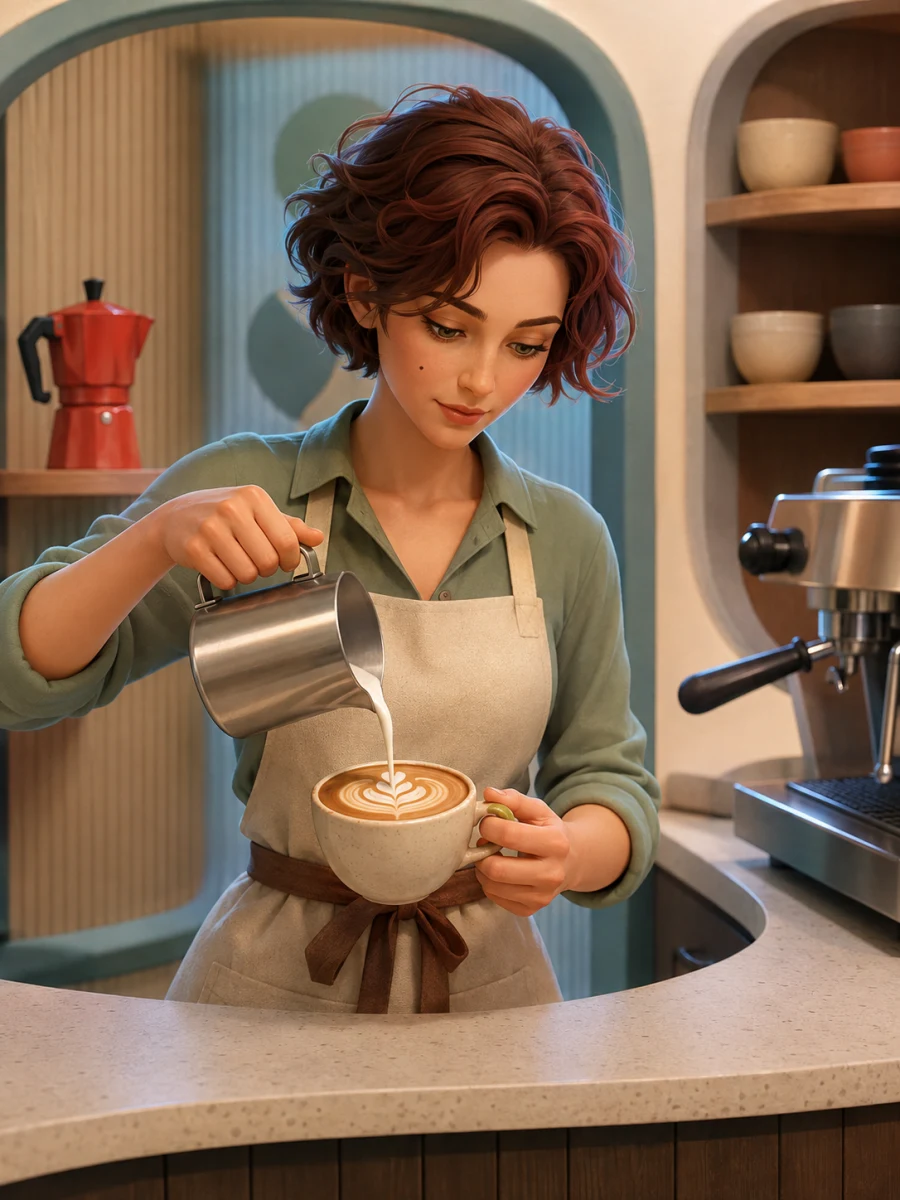 Иллюстрация профессии «Бариста»