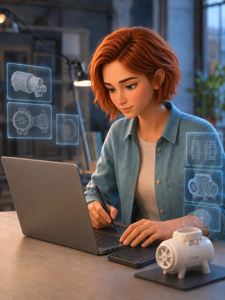 Иллюстрация профессии «Специалист по 3D-моделированию»