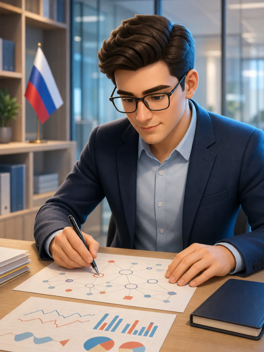 Иллюстрация профессии «Аналитик деловой разведки»