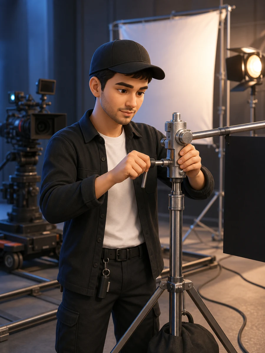 Иллюстрация профессии «Кей-грип (key grip)»